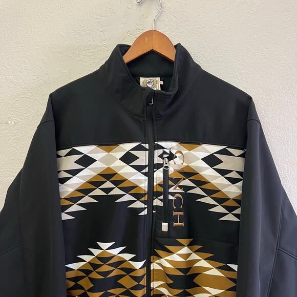 Cinch Mens Aztec Color Block Bonded Jacket Sz Large Rodeo Cowboy - Picture 3 of 14